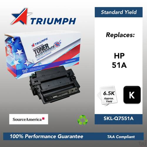 Remanufactured Skilcraft Toner, Black, Yield 6500 Remanufactured Skilcraft Toner, Black, Yield 6500