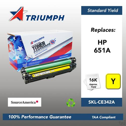 Remanufactured Skilcraft Toner, Yellow, Yield 16000 Remanufactured Skilcraft Toner, Yellow, Yield 16000