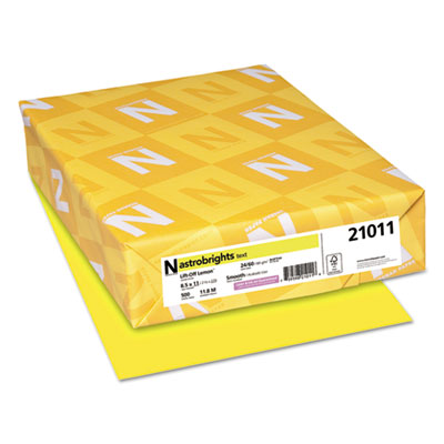 Astrobrights Lift-Off Lemon, 24lb Copy Paper, 1/RM
