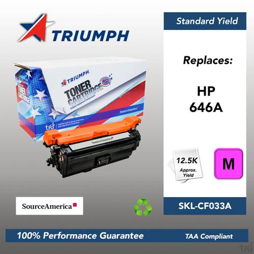 Remanufactured Skilcraft Toner, Magenta, Yield 12500 Remanufactured Skilcraft Toner, Magenta, Yield 12500