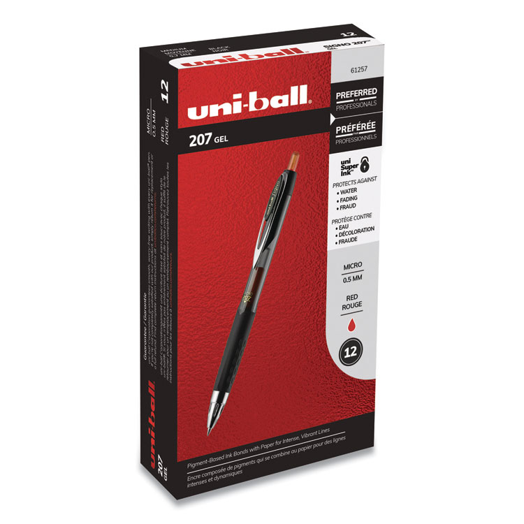 Uni-ball, Signo 207 Red Gel Pen, 1/DZ
