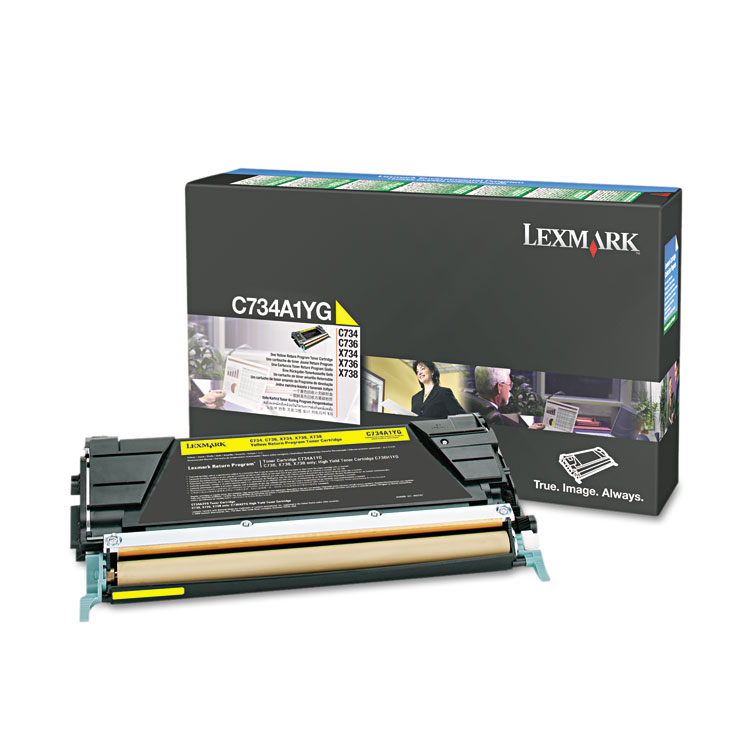 C734 C736 X734 X736 X738 Series Yellow Return Program Toner (6 000 YIELD)