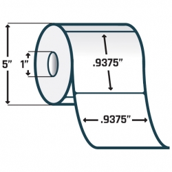 Zebra TT Label Synthetic (3.9375" x 3.9375") (1" Core)