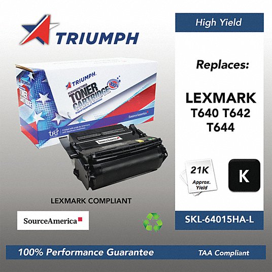 Remanufactured Skilcraft High Yield Toner, Black, Yield 21000 Remanufactured Skilcraft High Yield Toner, Black, Yield 21000