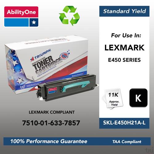 Remanufactured Skilcraft High Yield Toner, Black, Yield 11000 Remanufactured Skilcraft High Yield Toner, Black, Yield 11000