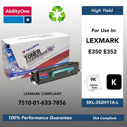 Remanufactured Skilcraft High Yield Toner, Black, Yield 9000 Remanufactured Skilcraft High Yield Toner, Black, Yield 9000