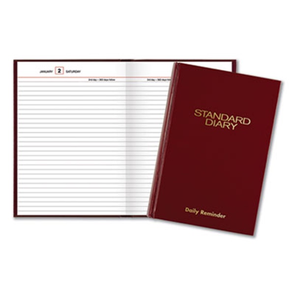 2025 Standard Diary Daily Reminder Book, Red