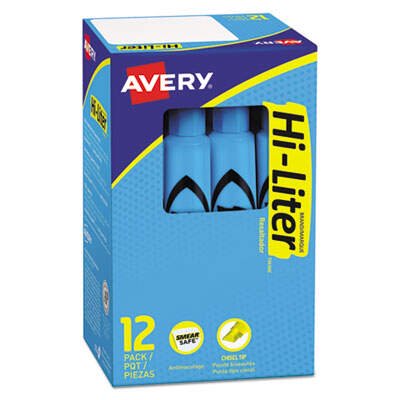 Marker Chisel Light Blue Ink Barrel 1 Dz