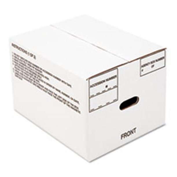 Box Storage Skilcraft Lock Bottom Fiberboard 14.75X12X9.5 White 25 Bd
