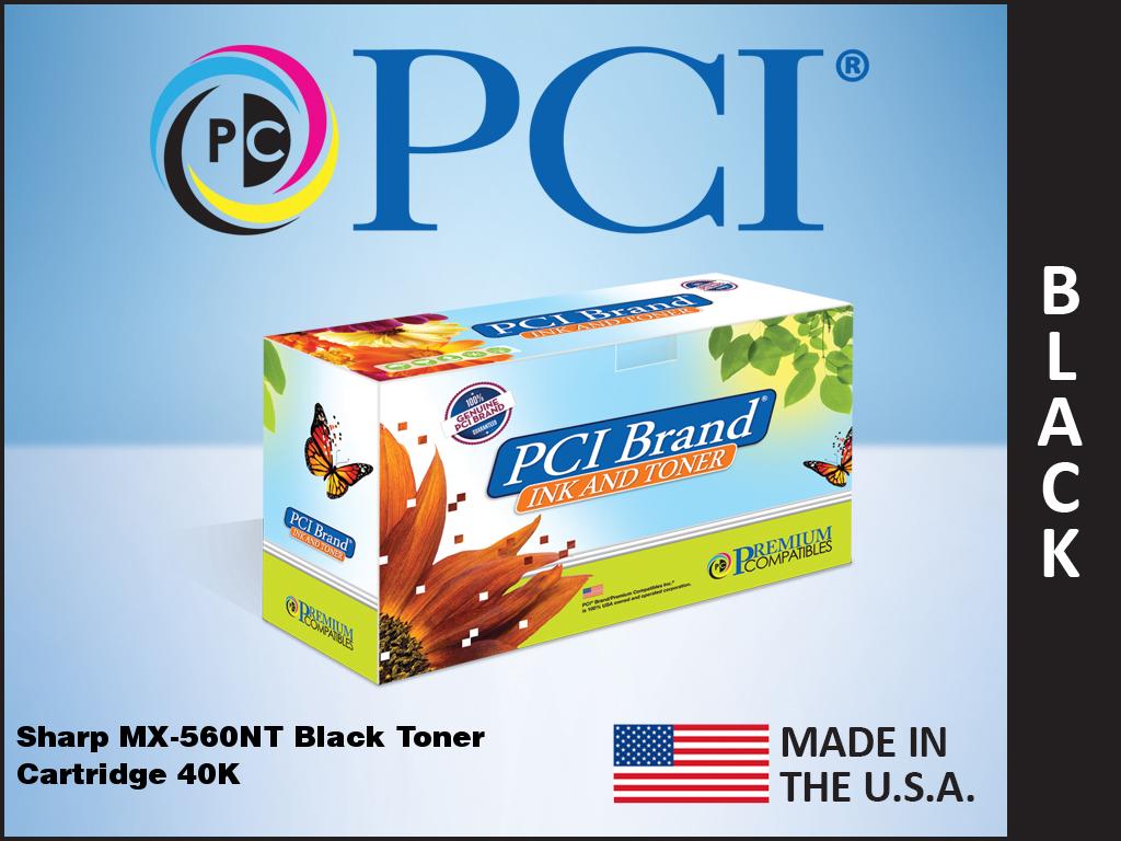 Remanufactured PCI Brand Toner, Black, Yield 40000