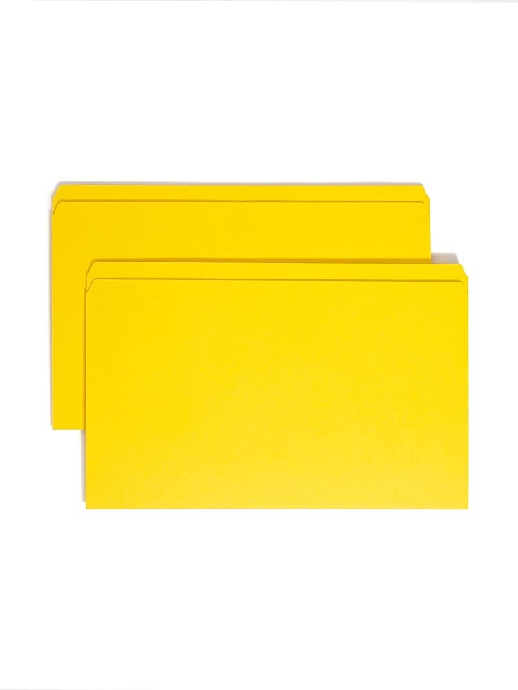 STRAIGHT CUT FILE FOLDERS, YELLOW, LETTE