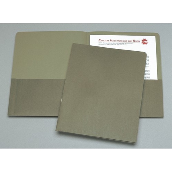 DOUBLE POCKET PORTFOLIO - GREEN, LETTER,