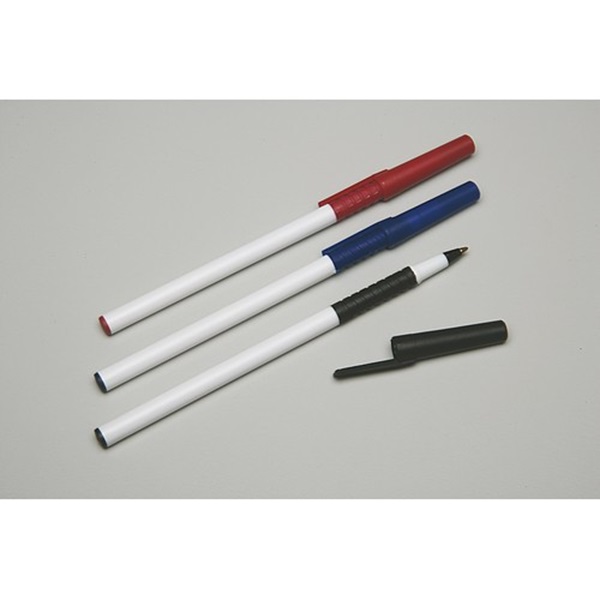 ALPHABASIC BALLPOINT STICK PEN W/GRIP, B