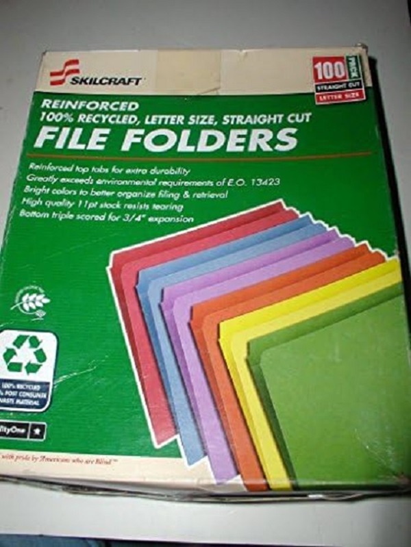 STRAIGHT CUT FILE FOLDERS, ORANGE, LETTE