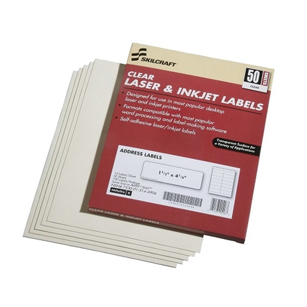 ADDRESS LABEL  CLEAR    1" X 4 1/8"  100