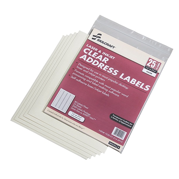 ADDRESS LABEL - CLEAR - 1/2" X 1-3/4"