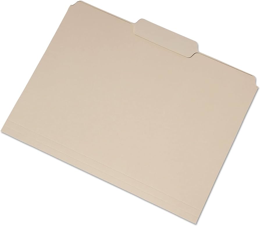 SINGLE TAB FILE FOLDER, 1/3 CUT, 2ND POS