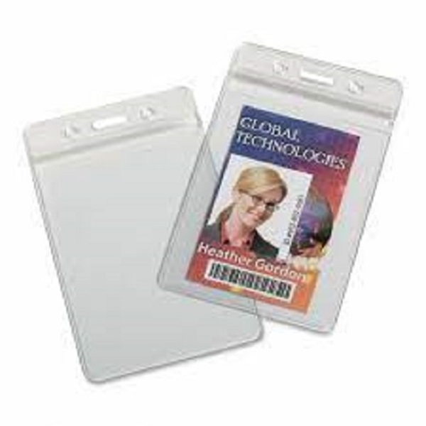 RESEALABLE BADGE HOLDER, CLEAR, 25/BOX