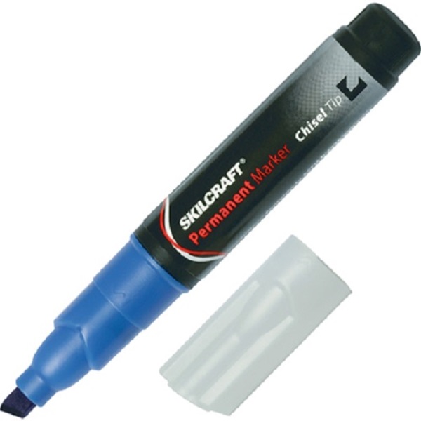Skilcraft Blue Permanent Marker, 1/DZ