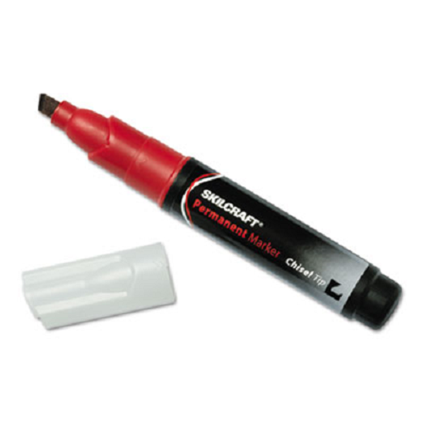 Skilcraft Red Permanent Marker, 1/DZ