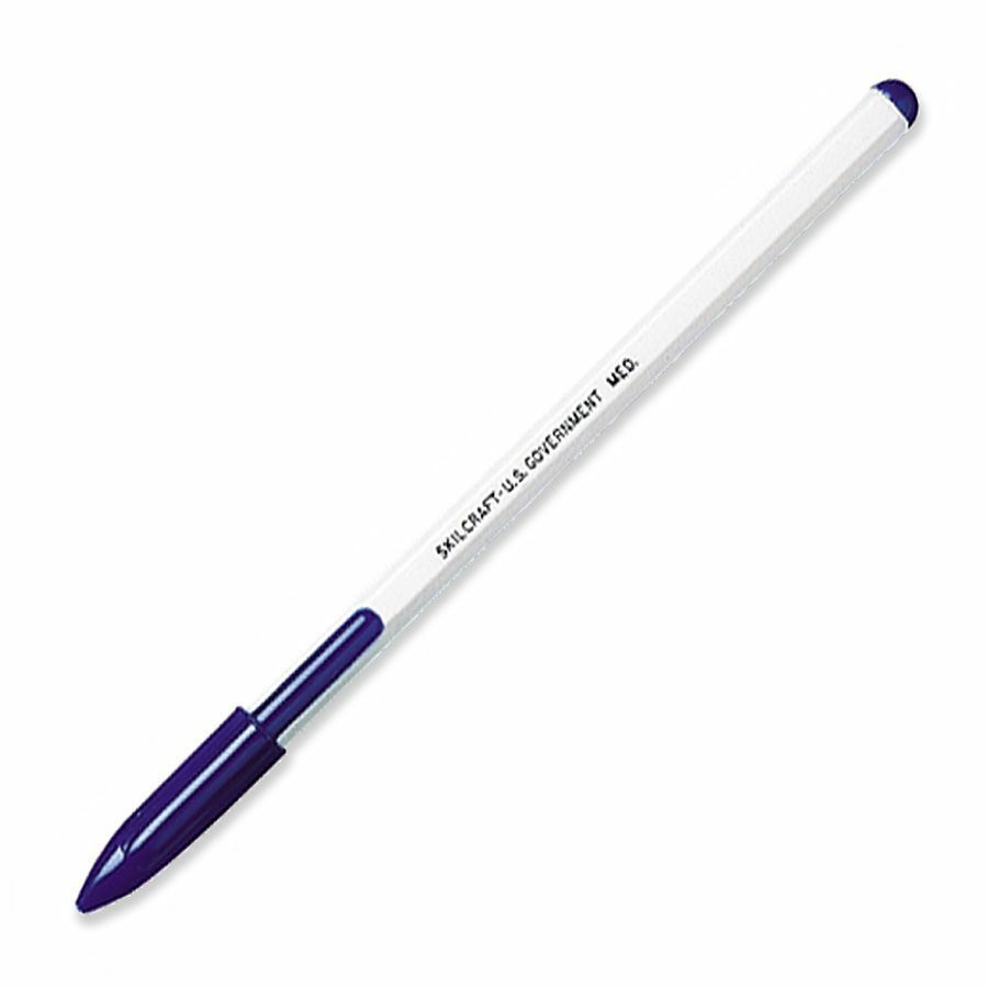BALLPOINT STICK PEN, BLUE INK, MEDIUM, D