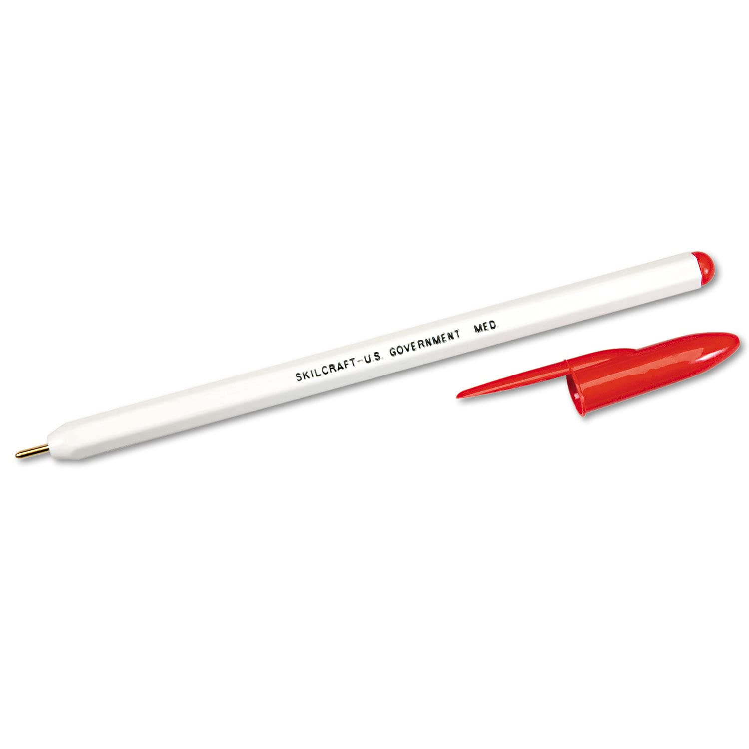 BALLPOINT STICK PEN, RED INK, MEDIUM, DO