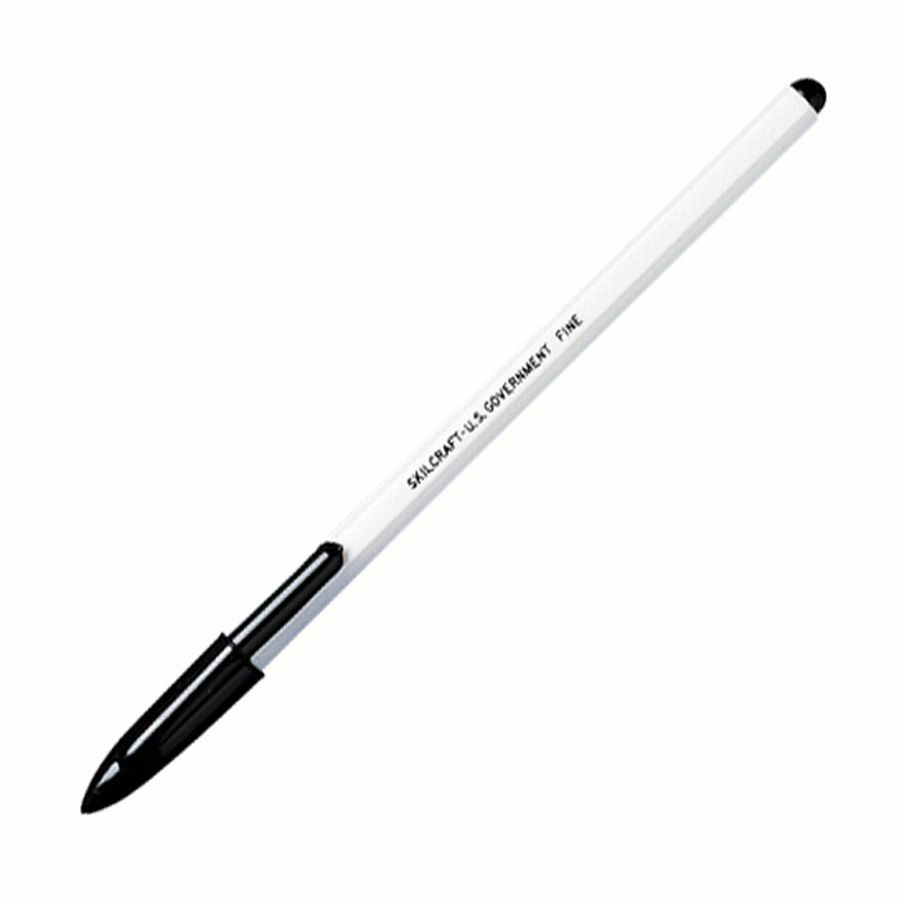 BALLPOINT STICK PEN, BLACK INK, FINE, DO