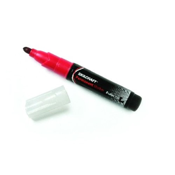 MARKER PERM BULLET RED