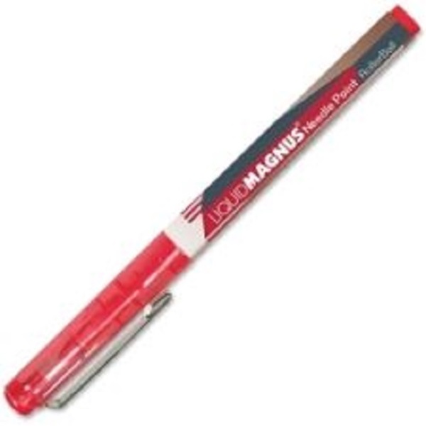 LIQUID MAGNUS  NEEDLE POINT PEN RED INK,
