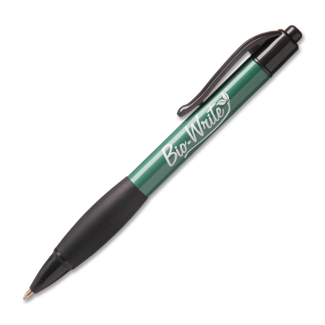 BIO-WRITE RETRACTABLE PEN W/RUBBER GRIP,