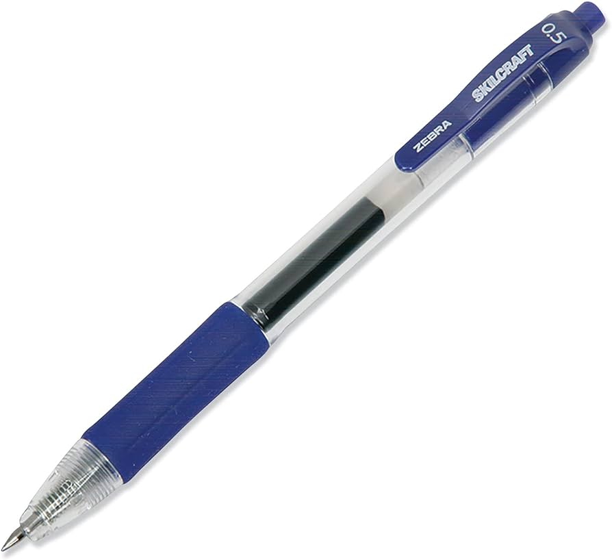 RETRACTABLE GEL PEN, FINE POINT, BLUE, D