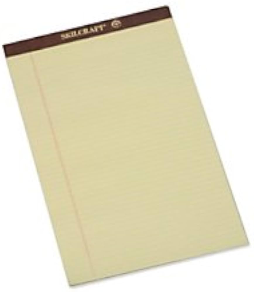 WRITING PAD, 8-1/2 X 11 INCH, CANARY