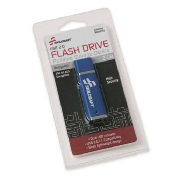 USB FLASH DRIVE 2GB, WATER RESISTANT ENC