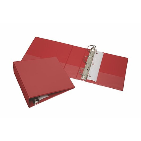 ANGLED DRING VIEW BINDER, RED,  CAPACITY