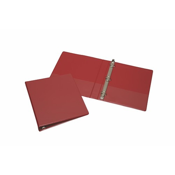 ANGLED D-RING VIEW BINDER, RED,  CAPACIT