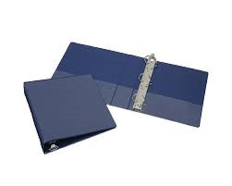 BINDER, SLANT D RING, CLEAR OVERLAY, POC