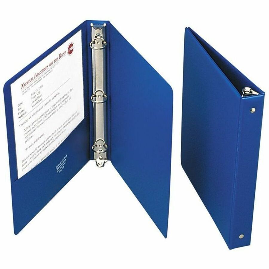 3-RING POLY BINDER, BLUE, 1/2-INCH