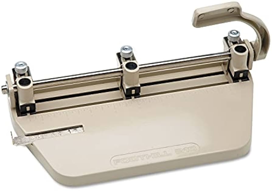 ADJUSTABLE MEDIUM-DUTY THREE-HOLE PUNCH,