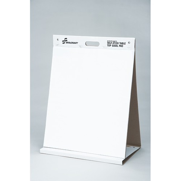 SELF STICK TABLETOP EASEL PAD, UNRULED,