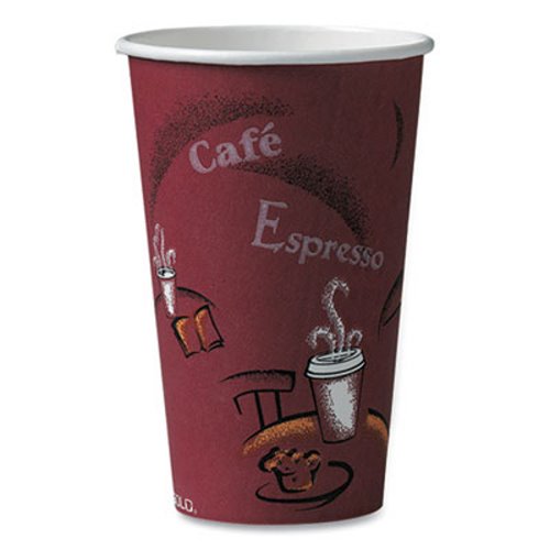 BISTRO 16OZ MAROON HOT DRINK CUPS 1,000/CARTON