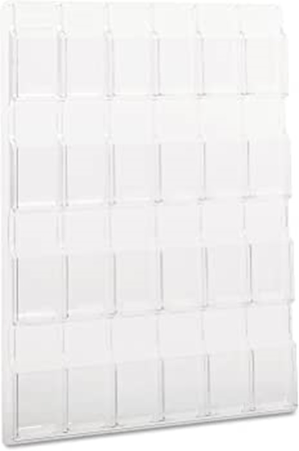 24 COMPARTMENT PAMPHLET DISPLAY 30X2X41 CLEAR
