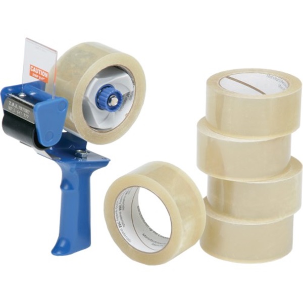 COMMERCIAL PACKAGING TAPE W/DISPENSER, 2