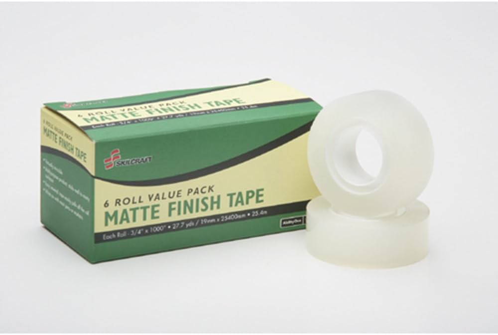 TRANSPARENT TAPE MATTE FINISH, 3/4" X 10