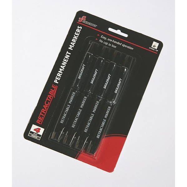 RETRACTABLE PERMANENT MARKER, CHISEL POI