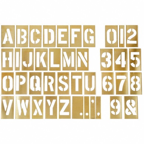 BRASS STENCIL SET - 4"