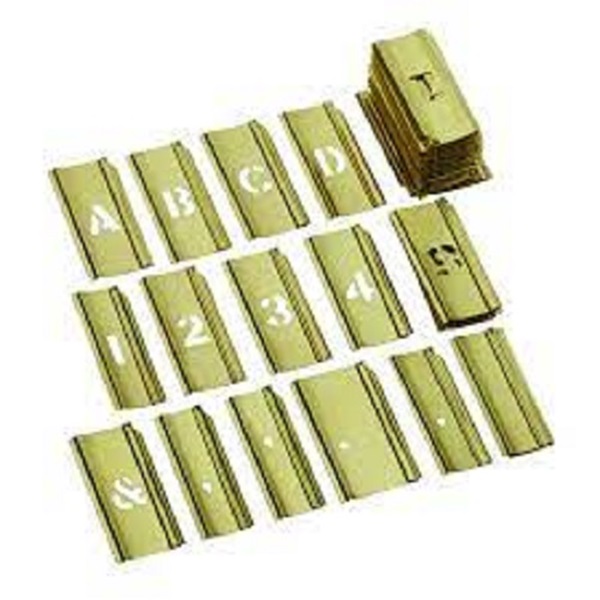 BRASS STENCIL SET - 3"