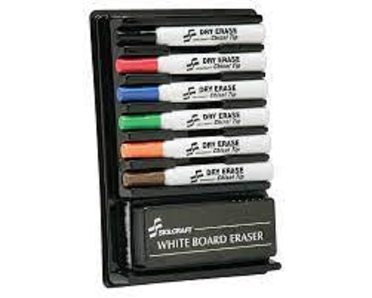DRY ERASE MARKER KIT WITH ORGANIZER, CHI