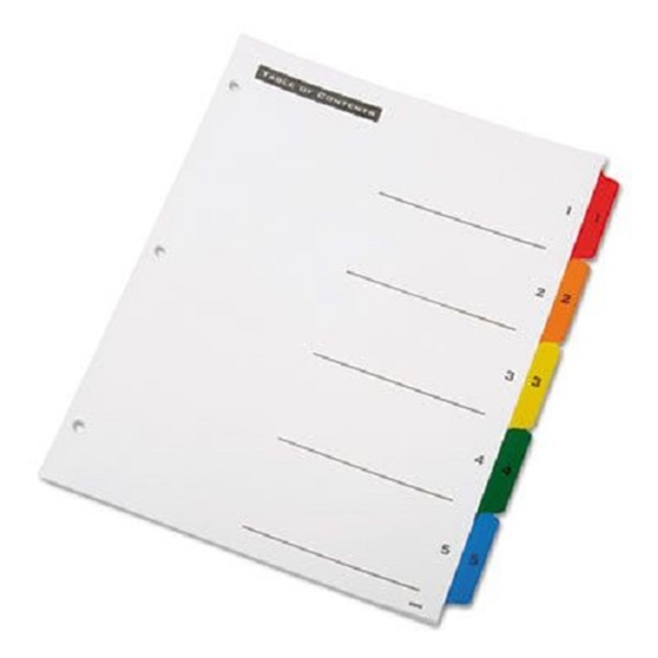 TABLE OF CONTENTS INDEX, 1-5, LETTER, AS