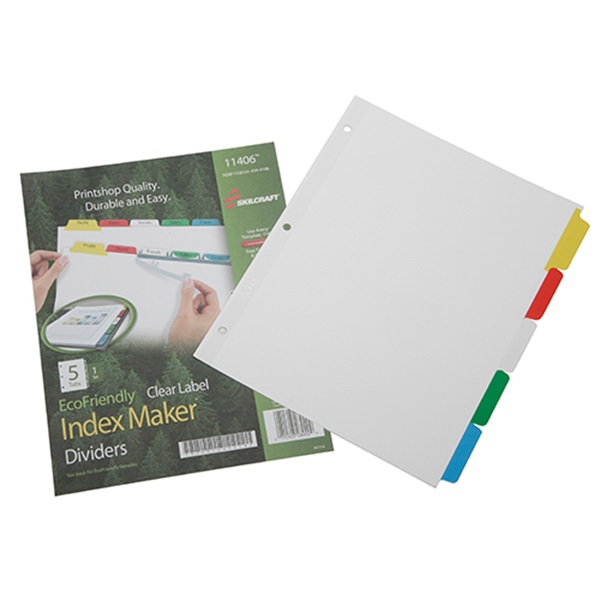 AVERY INDEX DIVIDER MAKERS, 5-TAB, BLANK