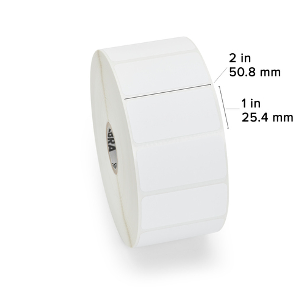 ZEBRA DT LABEL PAPER (2" X 1") (1" CORE)